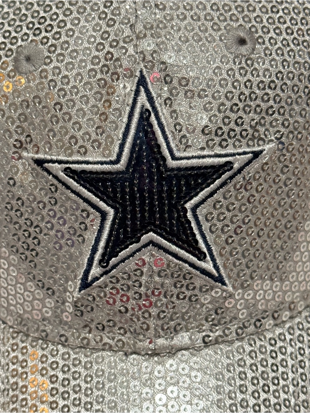 Dallas Cowboys Silver Sequin Star Cap 9Forty - Picture 2 of 5